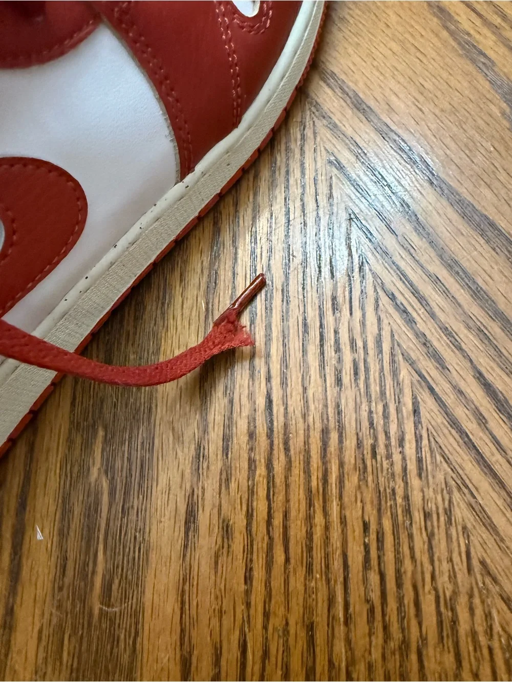Nike Red and White Kids Low-Top Jordan Sneakers
